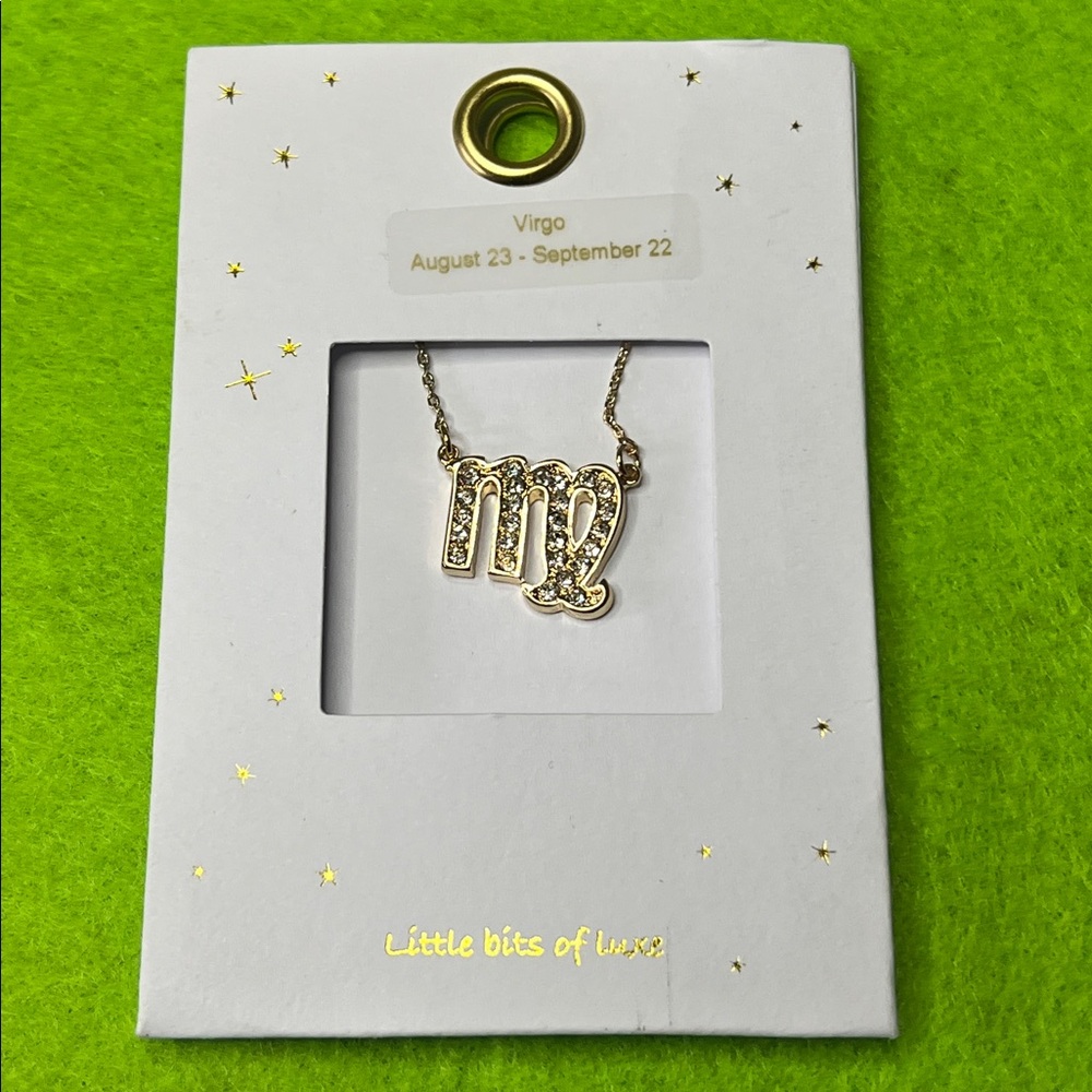 NWT Arden Virgo Zodiac Necklace with Crystals